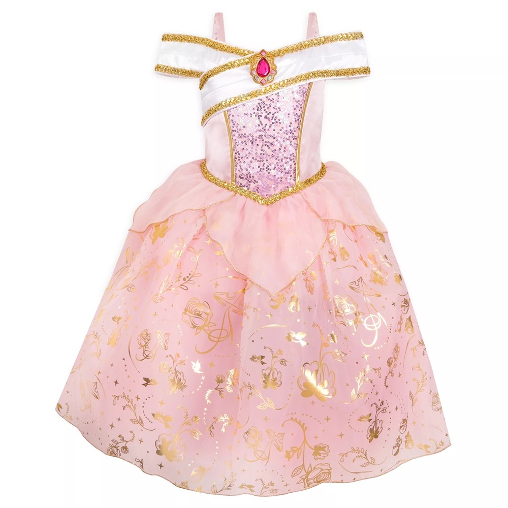 Disney Pink and Gold Sequin Princess Dress Costume